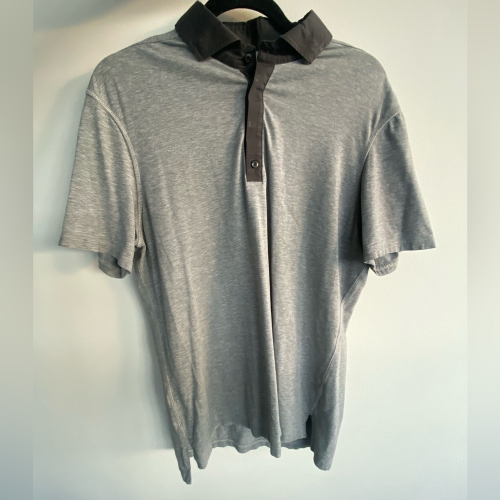 Lululemon Mens Large grey polo-great condition